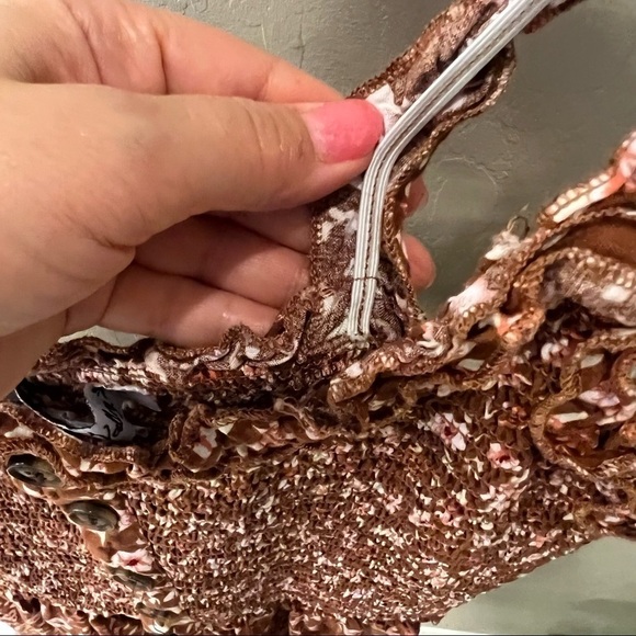 Vine & Valley smocked bodice fit and flare dress, floral print, fits a size S - Picture 8 of 13